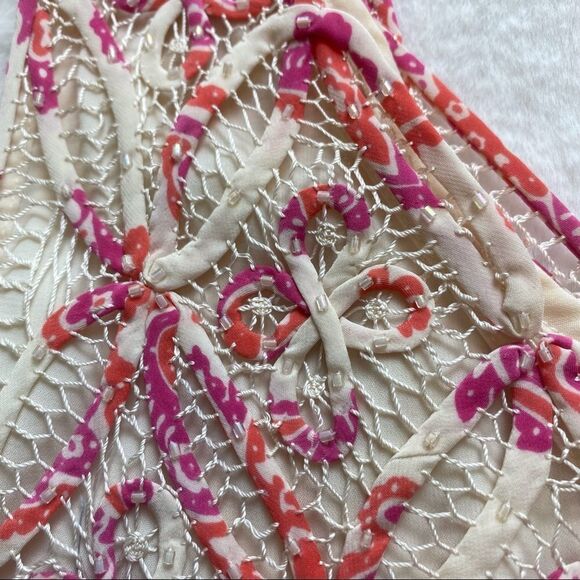 Sigrid Olsen Knitted By Hand Silk Sleeveless Top with Sequins and Beads Size S - Picture 8 of 13